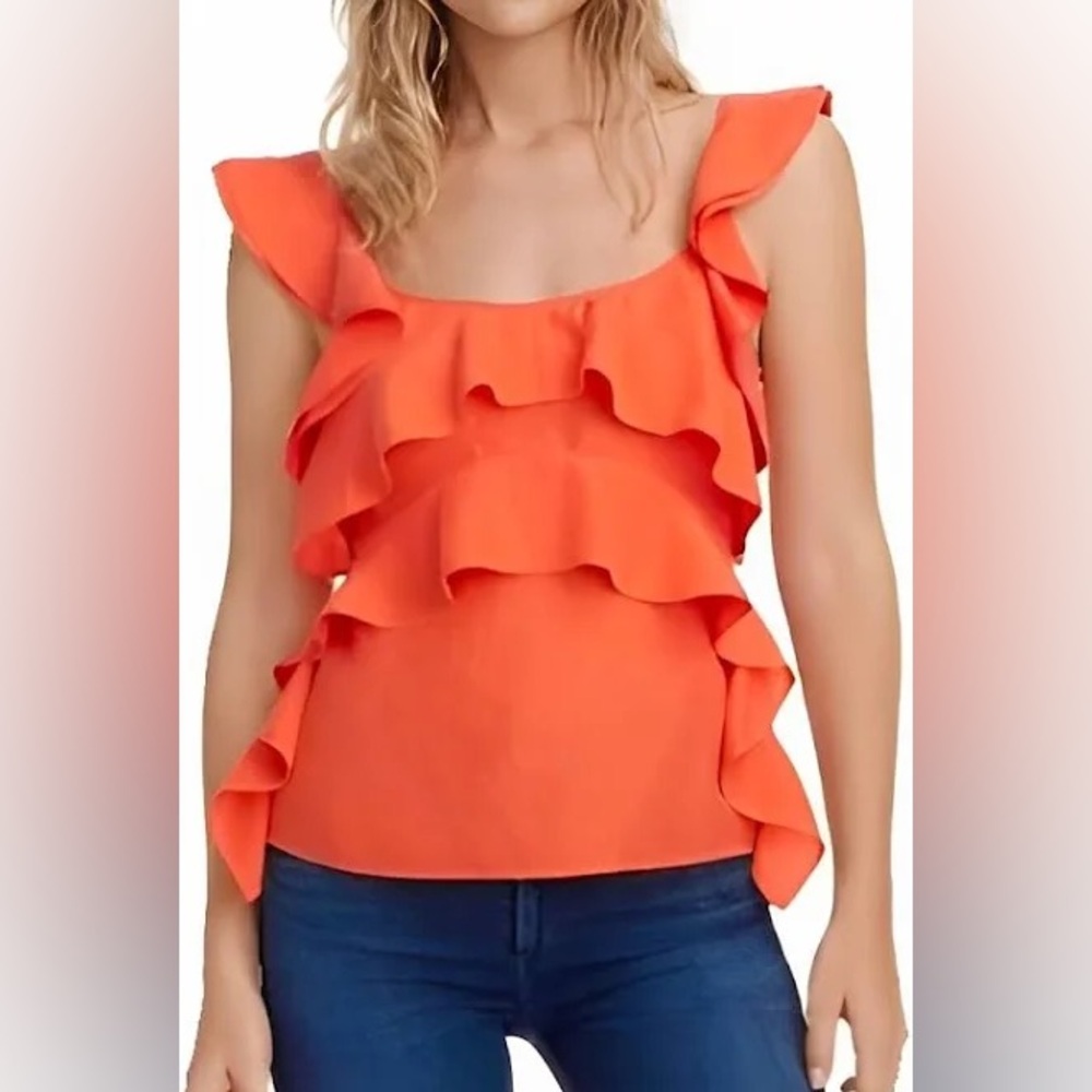CLUB MONACO | 100% Silk Rowlen Top Sz S